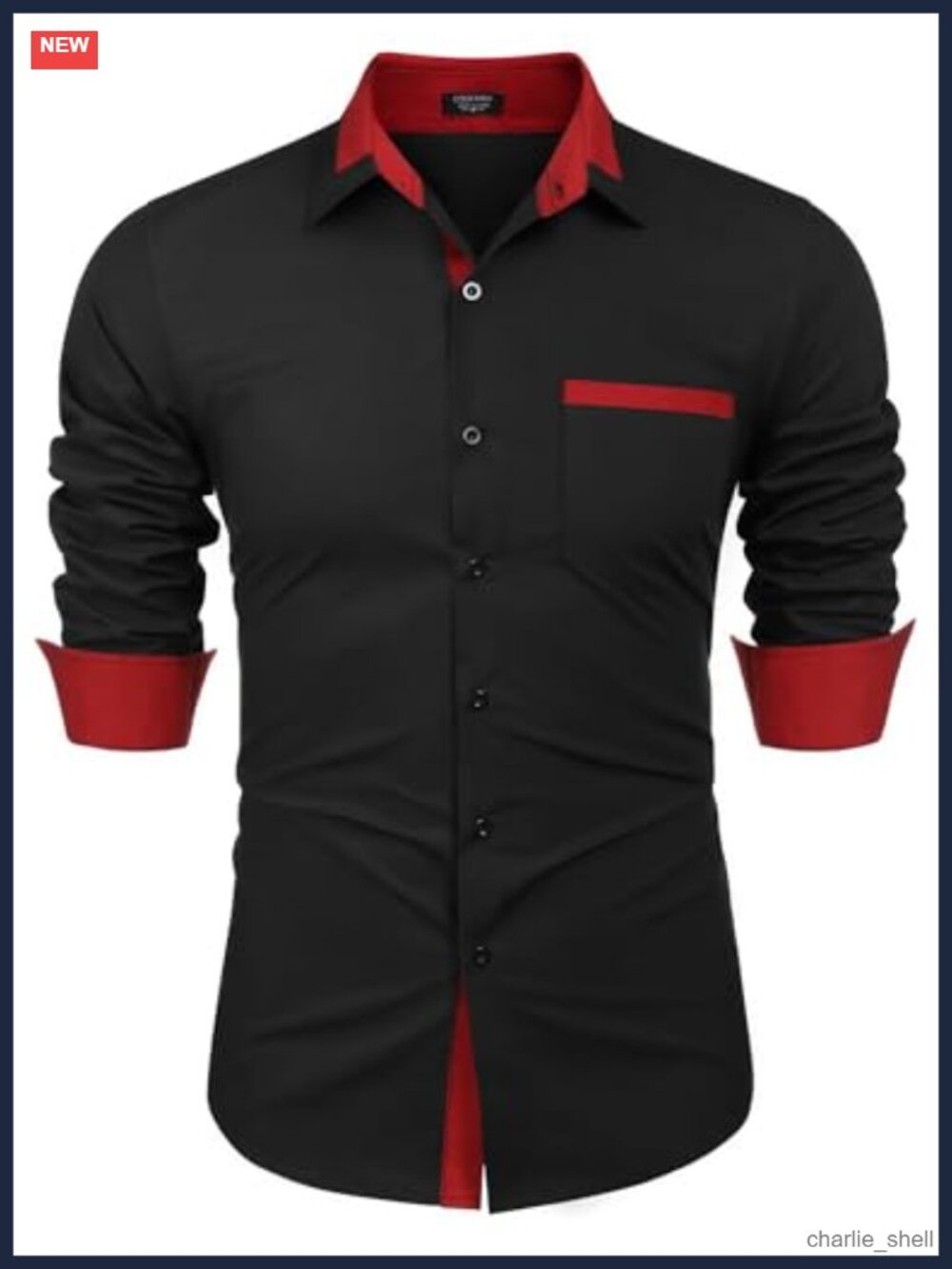 Men's plaid button down long sleeve cotton casual shirt